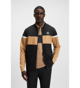 BOSS Sweatshirt Color Block noir, marron