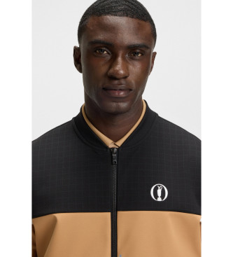 BOSS Sweatshirt Color Block noir, marron