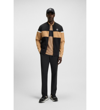 BOSS Sweatshirt Color Block noir, marron