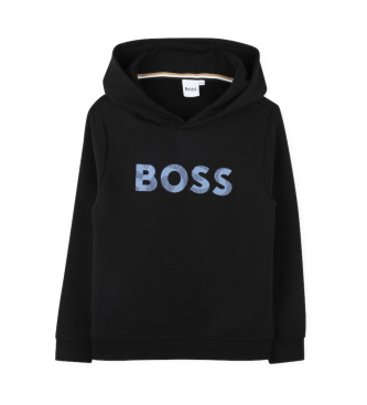 BOSS Czarna bluza z kapturem