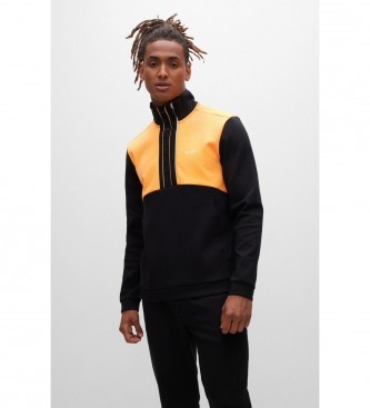 BOSS Oranje zip-up sweater, zwart