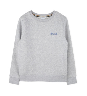 BOSS Sweat-shirt gris  col ras du cou