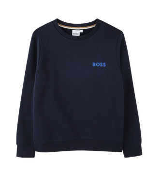 BOSS Navy sweatshirt med rund hals