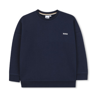 BOSS Navy fleece-sweatshirt