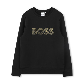 BOSS Schwarzes Sweatshirt mit Rundhalsausschnitt