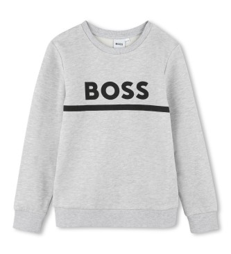 BOSS Graues Logo-Sweatshirt