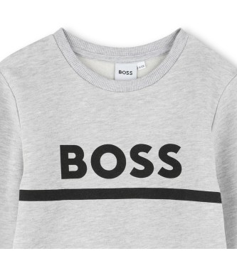 BOSS Graues Logo-Sweatshirt