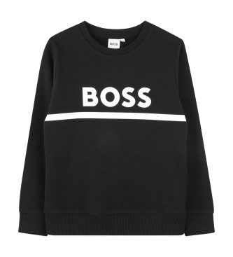 BOSS Sweatshirt med svart logotyp