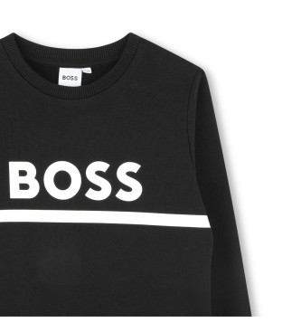 BOSS Sweatshirt med svart logotyp