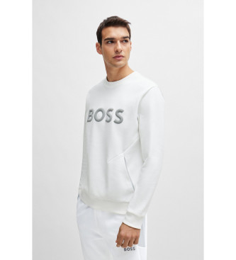 BOSS Sweatshirt logo 3D blanc