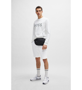 BOSS Sweatshirt med 3D-logo, hvid