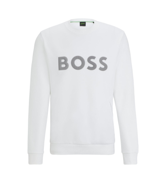 BOSS Sweatshirt med 3D-logo, hvid