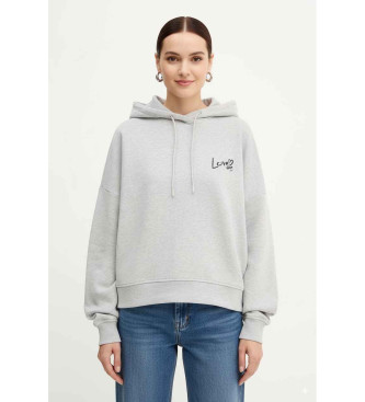 BOSS Sweatshirt Logo Love grau