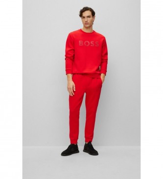 BOSS Sweatshirt de ajuste relaxado vermelho