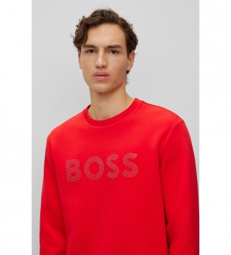 BOSS Relaxed Fit sweatshirt red