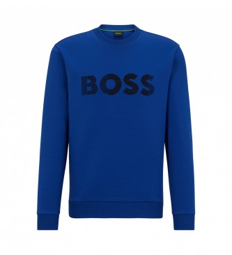 BOSS Bluza Salbo niebieska