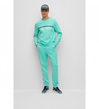 BOSS Salbo Sweatshirt Embroidery turquoise