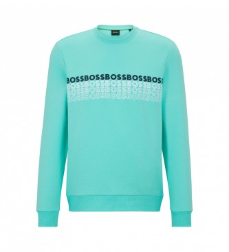 BOSS Salbo Sweatshirt Embroidery turquoise