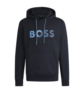 BOSS Sweat  capuche Soody Tape Logo navy