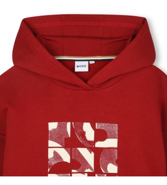 BOSS Sudadera Cuadrado rojo