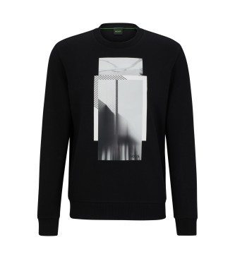 BOSS Sweatshirt Salbo Design svart