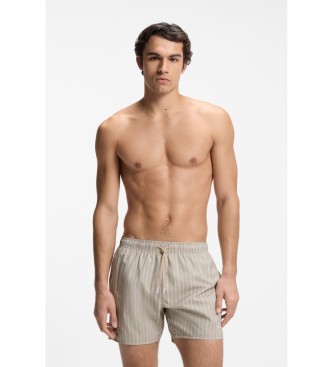 BOSS Quick-drying beige fabric swimsuit