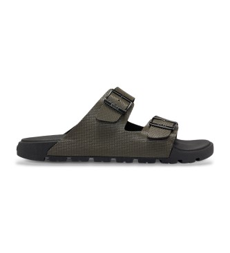 BOSS Two-strap sandals with structured uppers for all genders  green