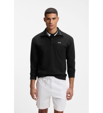 BOSS Sudadera Algod�n Logo Bordado negro
