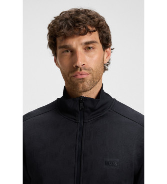 BOSS Sweatshirt Regular Fit Jacquard Guateado Navy