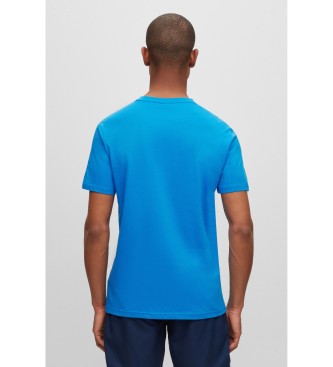 BOSS Koszulka z logo niebieska