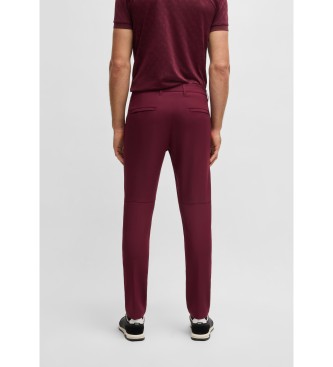 BOSS Spodnie slim fit w kolorze bordowym