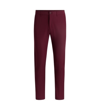 BOSS Spodnie slim fit w kolorze bordowym