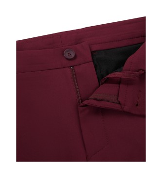 BOSS Spodnie slim fit w kolorze bordowym