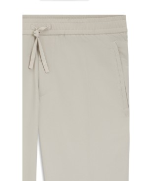 BOSS Beige Tapered Fit Trousers