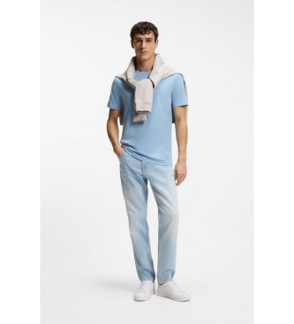 BOSS Camiseta Punto Aplique azul