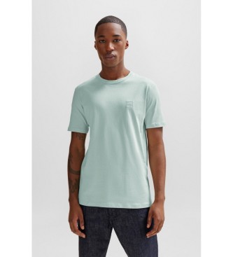 BOSS Camiseta Punto Aplique turquesa