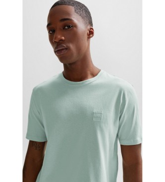 BOSS Camiseta Punto Aplique turquesa
