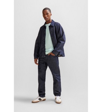 BOSS Camiseta Punto Aplique turquesa