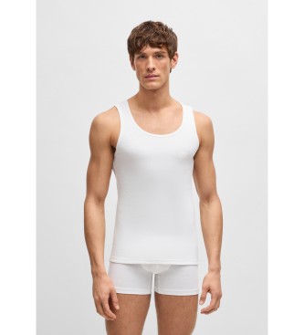 BOSS Pack 3 T-shirts blancs brod�s du logo