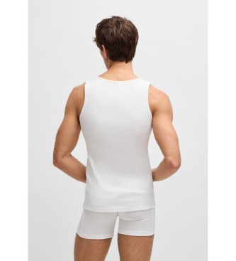 BOSS Pack 3 T-shirts blancs brod�s du logo