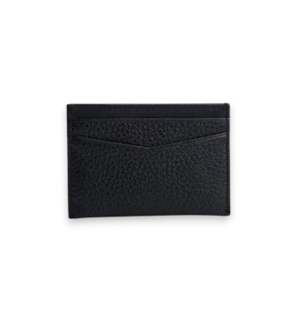 BOSS Tarjetero de piel New Crosstown negro