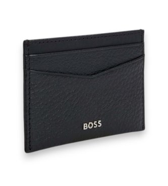 BOSS Tarjetero de piel New Crosstown negro