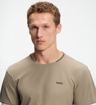 BOSS Taupefarbenes Taul-Shirt