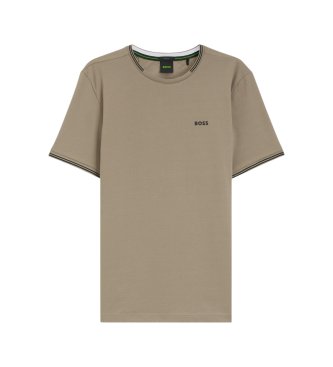 BOSS Taupefarbenes Taul-Shirt