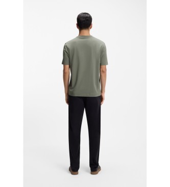 BOSS T-shirt verde em algodão elástico