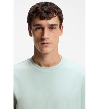 BOSS T-shirt turquesa em algodão elástico
