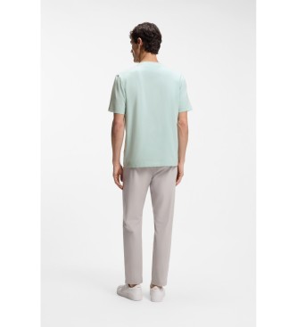 BOSS T-shirt turquesa em algodão elástico