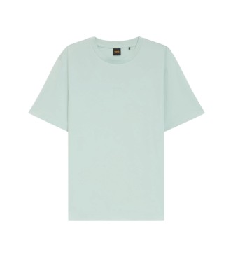 BOSS T-shirt turquesa em algodão elástico