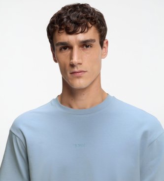 BOSS T-shirt Coton Élastique Logo bleu