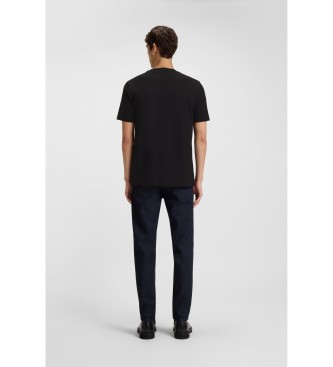 BOSS Camiseta Punto Ilustrada negro